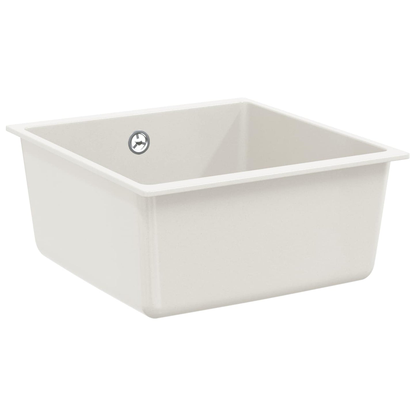 vidaXL Sink 80% Quartz and 20% Resin 430 x 460 mm White