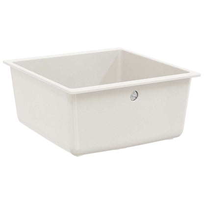 vidaXL Sink White 430 x 460 mm 80% Quartz and 20% Resin