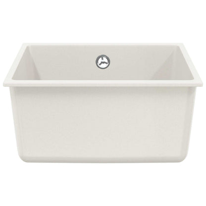 vidaXL Sink 80% Quartz and 20% Resin 430 x 460 mm White