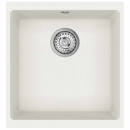 vidaXL Sink 80% Quartz and 20% Resin 430 x 460 mm White