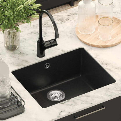 vidaXL Sink Black 530 x 460 mm 80% Quartz and 20% Resin
