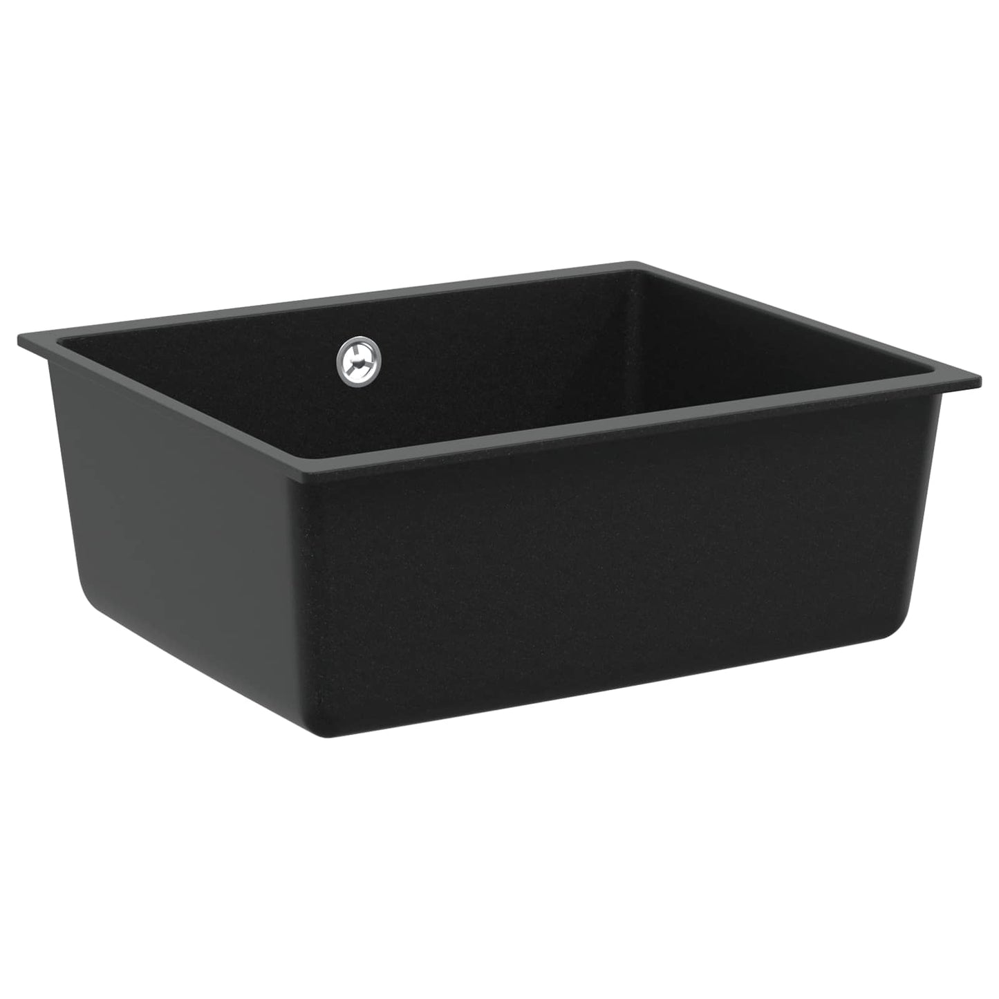 vidaXL Sink 80% Quartz and 20% Resin 530 x 460 mm Black