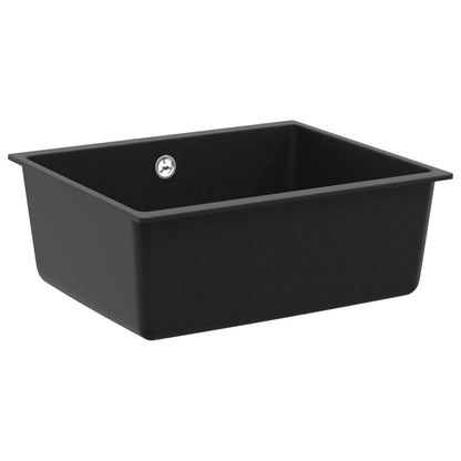 vidaXL Sink 80% Quartz and 20% Resin 530 x 460 mm Black