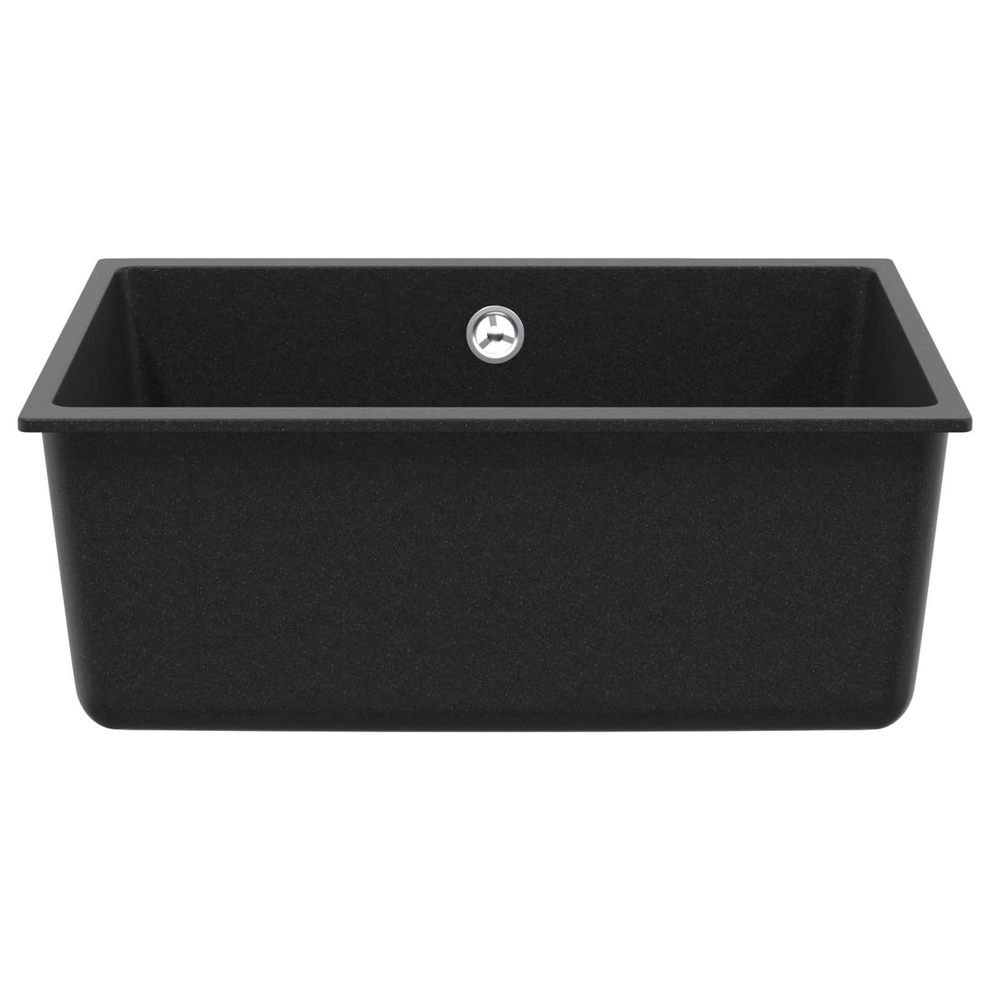vidaXL Sink 80% Quartz and 20% Resin 530 x 460 mm Black
