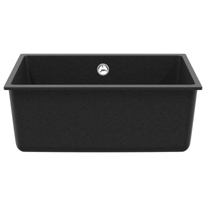 vidaXL Sink 80% Quartz and 20% Resin 530 x 460 mm Black