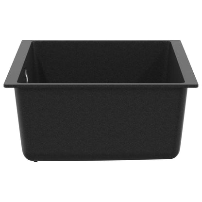 vidaXL Sink 80% Quartz and 20% Resin 530 x 460 mm Black