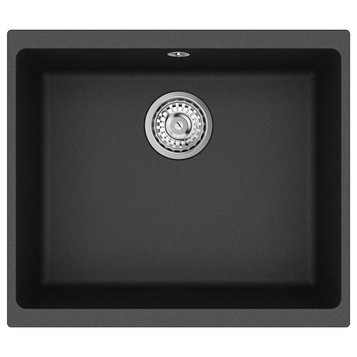 vidaXL Sink 80% Quartz and 20% Resin 530 x 460 mm Black