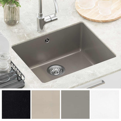 vidaXL Sink Grey 530 x 460 mm 80% Quartz and 20% Resin