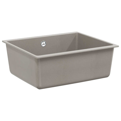vidaXL Sink 80% Quartz and 20% Resin 530 x 460 mm Grey