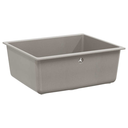 vidaXL Sink 80% Quartz and 20% Resin 530 x 460 mm Grey