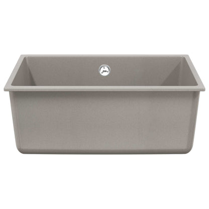 vidaXL Sink 80% Quartz and 20% Resin 530 x 460 mm Grey
