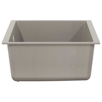 vidaXL Sink 80% Quartz and 20% Resin 530 x 460 mm Grey