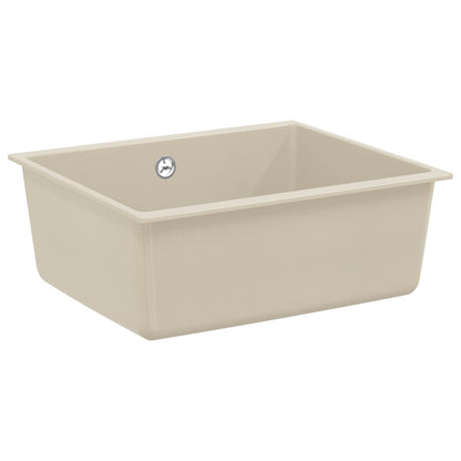 vidaXL Sink Beige 530 x 460 mm 80% Quartz and 20% Resin