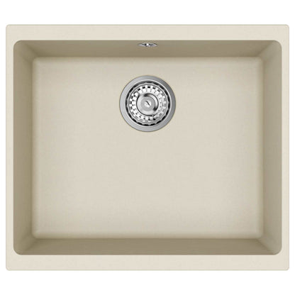 vidaXL Sink Beige 530 x 460 mm 80% Quartz and 20% Resin