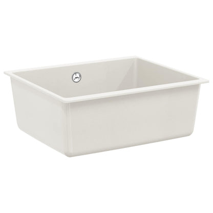 vidaXL Sink 80% Quartz and 20% Resin 530 x 460 mm White
