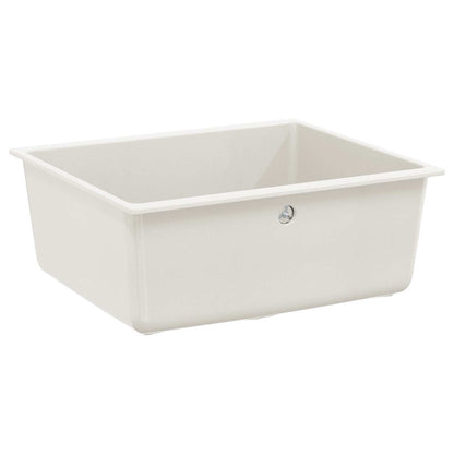 vidaXL Sink 80% Quartz and 20% Resin 530 x 460 mm White