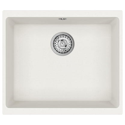 vidaXL Sink 80% Quartz and 20% Resin 530 x 460 mm White