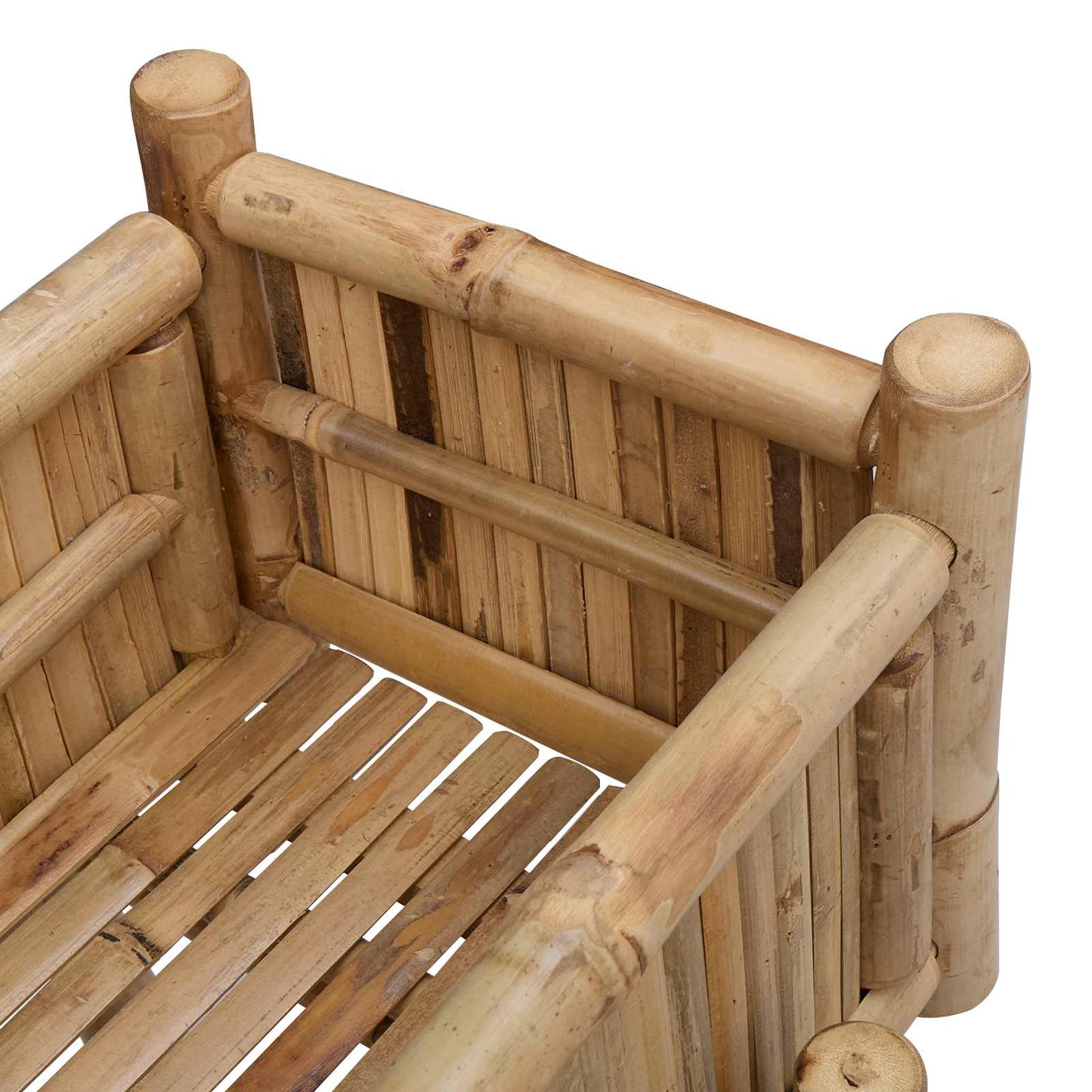 vidaXL Garden Planter with Holder Natural 50 x 38 x 114 cm Bamboo