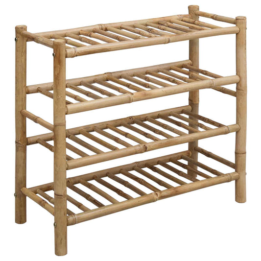 vidaXL Shoe Rack with Shelf Natural 68 x 28 x 63 cm Bamboo