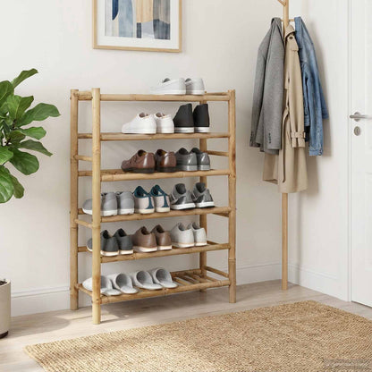vidaXL Shoe Rack with Shelf Natural 68 x 28 x 96 cm Bamboo