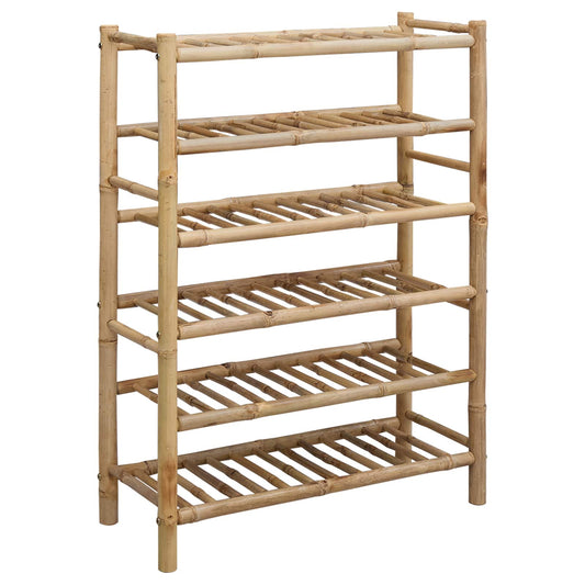 vidaXL Shoe Rack with Shelf Natural 68 x 28 x 96 cm Bamboo