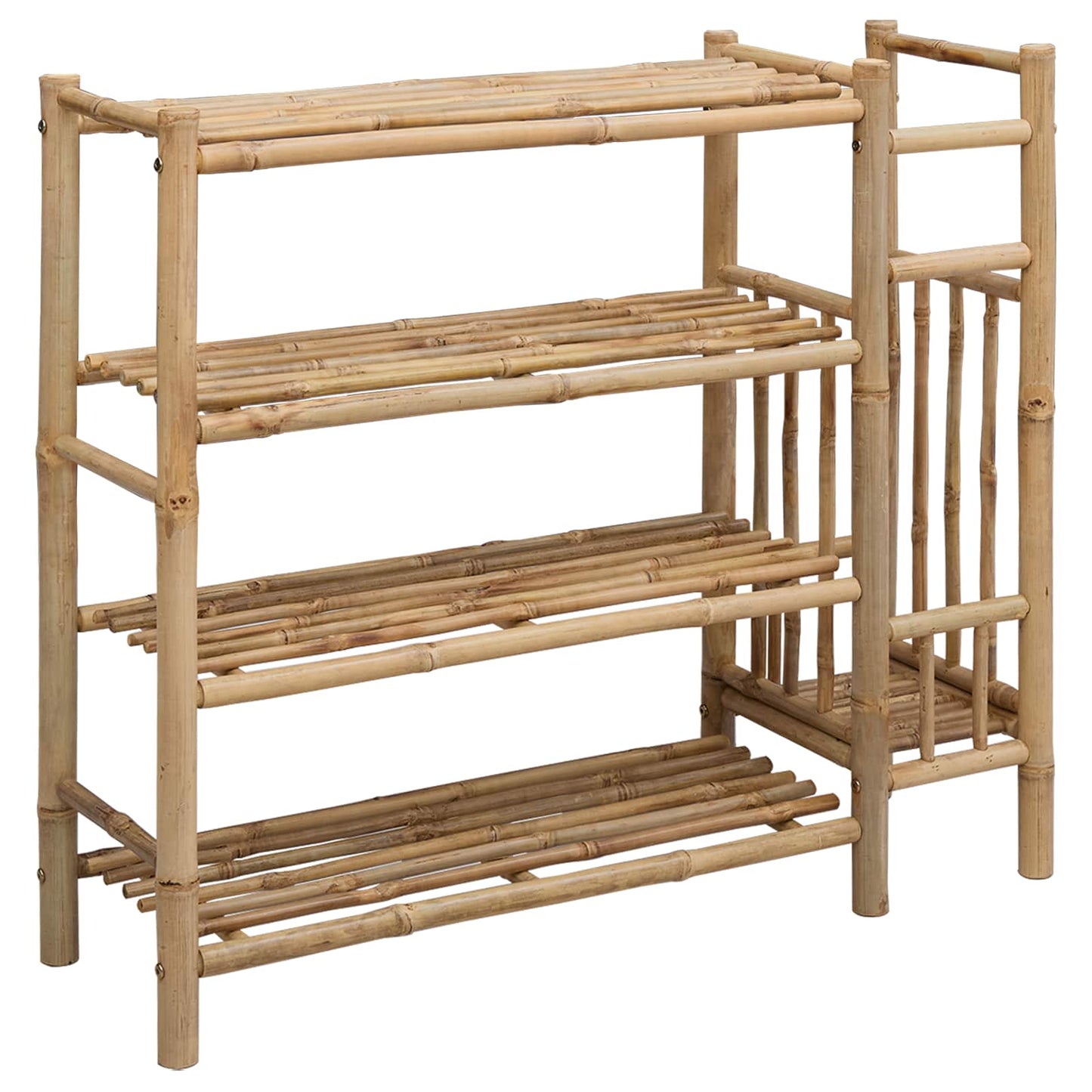 vidaXL Shoe Rack with Shelf Natural 88 x 27 x 80 cm Bamboo