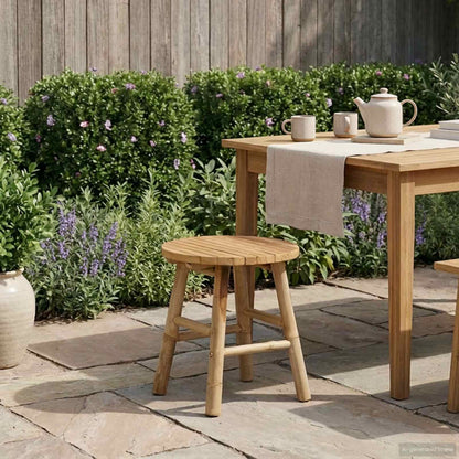 vidaXL Garden Stool Natural Ø 38 x 42 cm Bamboo