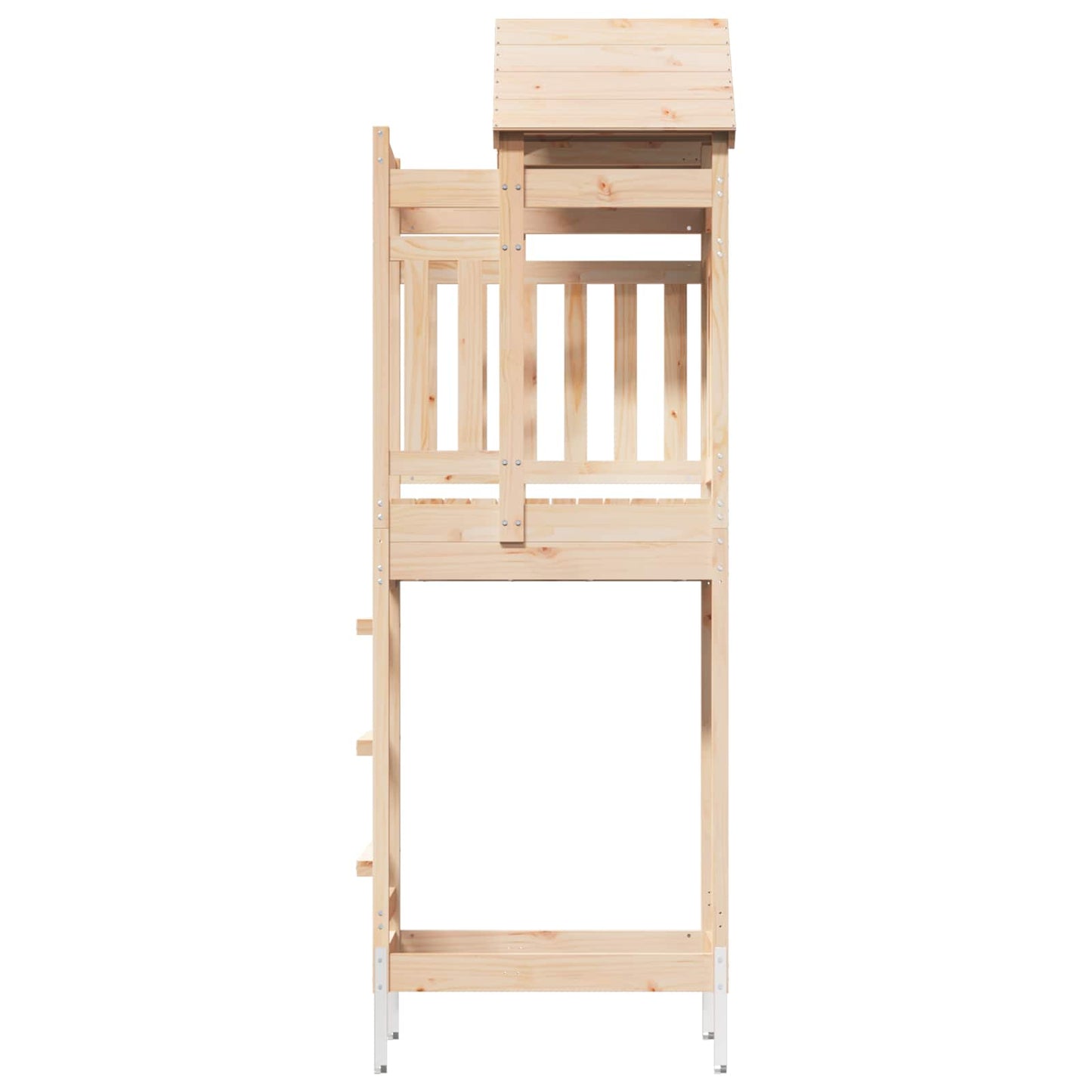vidaXL Play Tower Brown 52.5 x 85 x 238 cm Solid Pine Wood