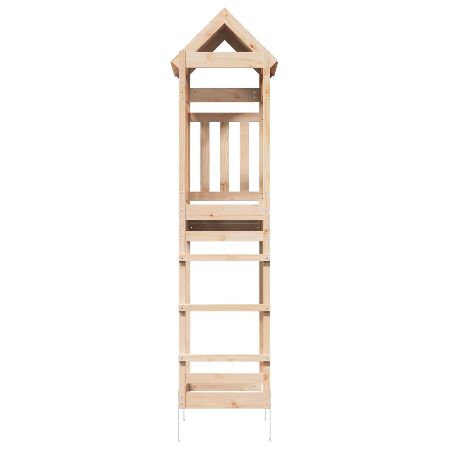 vidaXL Play Tower Brown 52.5 x 85 x 238 cm Solid Pine Wood