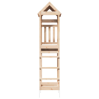 vidaXL Play Tower Brown 52.5 x 85 x 238 cm Solid Pine Wood