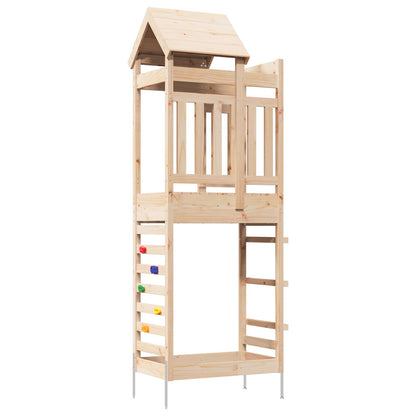 vidaXL Play Tower Brown 52.5 x 85 x 238 cm Solid Pine Wood