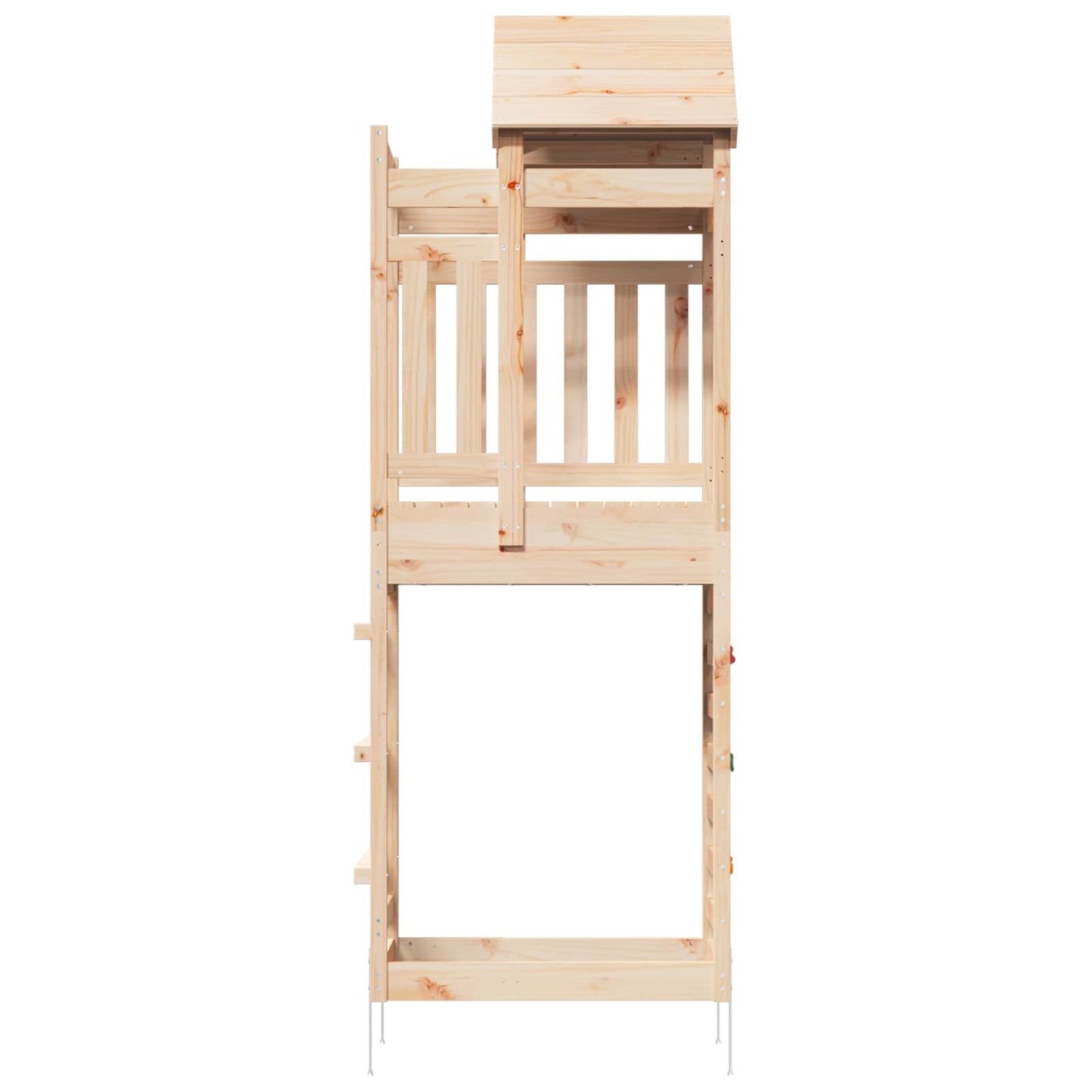 vidaXL Play Tower Brown 52.5 x 85 x 238 cm Solid Pine Wood