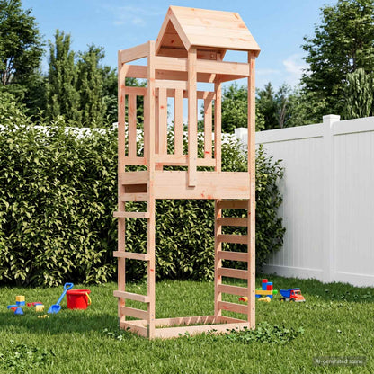 vidaXL Play Tower Brown 52.5 x 85 x 238 cm Solid Douglas Wood