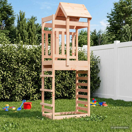 vidaXL Play Tower Brown 52.5 x 85 x 238 cm Solid Douglas Wood