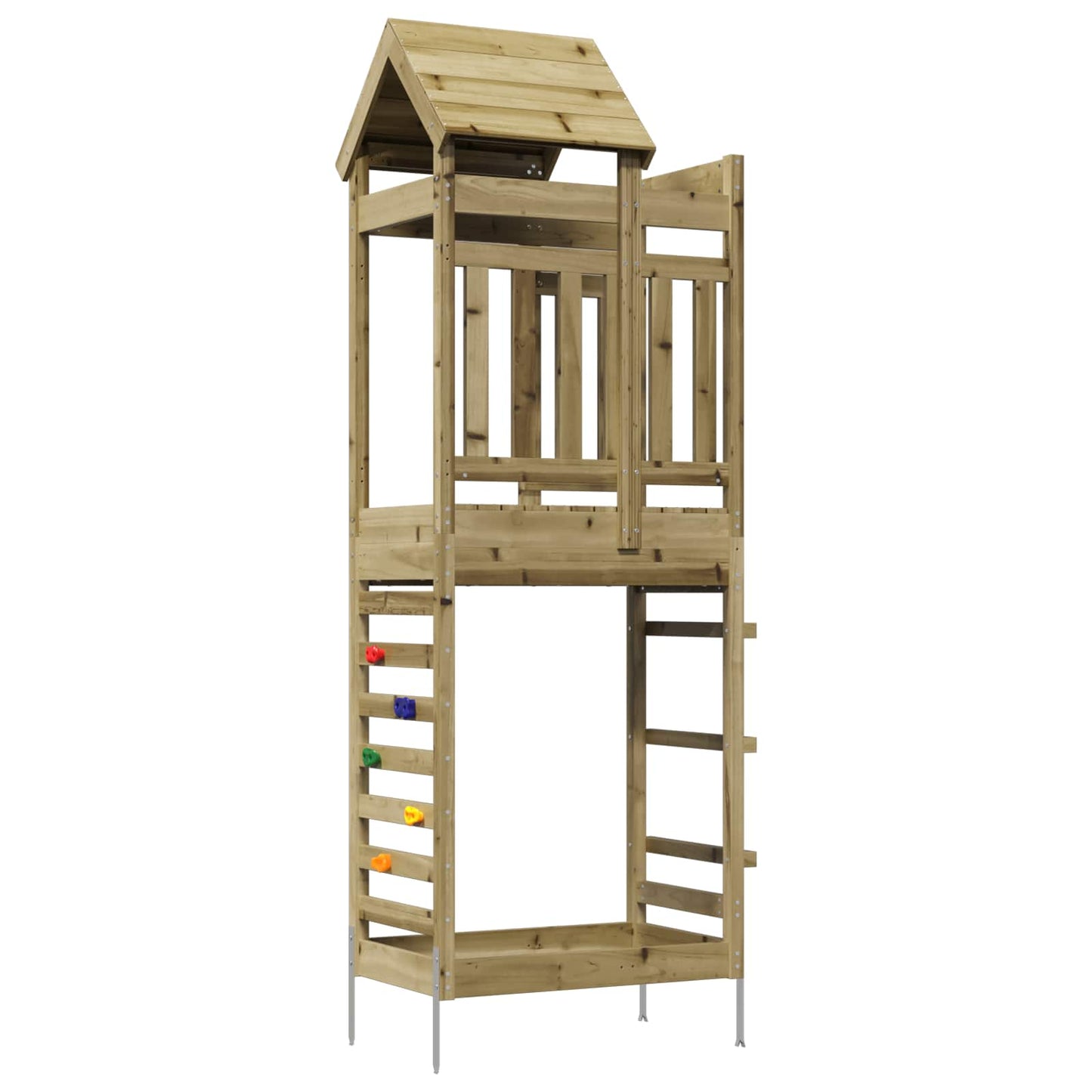 vidaXL Play Tower Brown 52.5 x 85 x 238 cm Solid Impregnated Wood