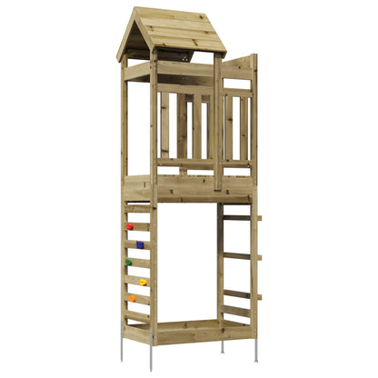 vidaXL Play Tower Brown 52.5 x 85 x 238 cm Solid Impregnated Wood