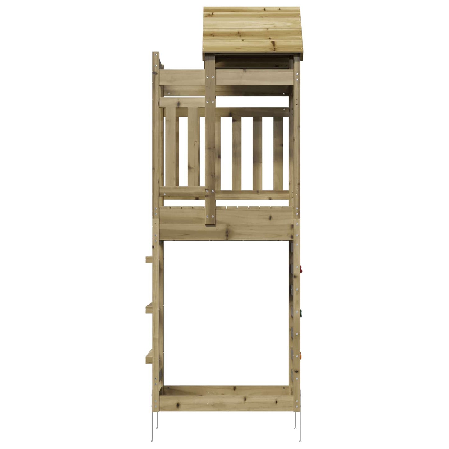 vidaXL Play Tower Brown 52.5 x 85 x 238 cm Solid Impregnated Wood