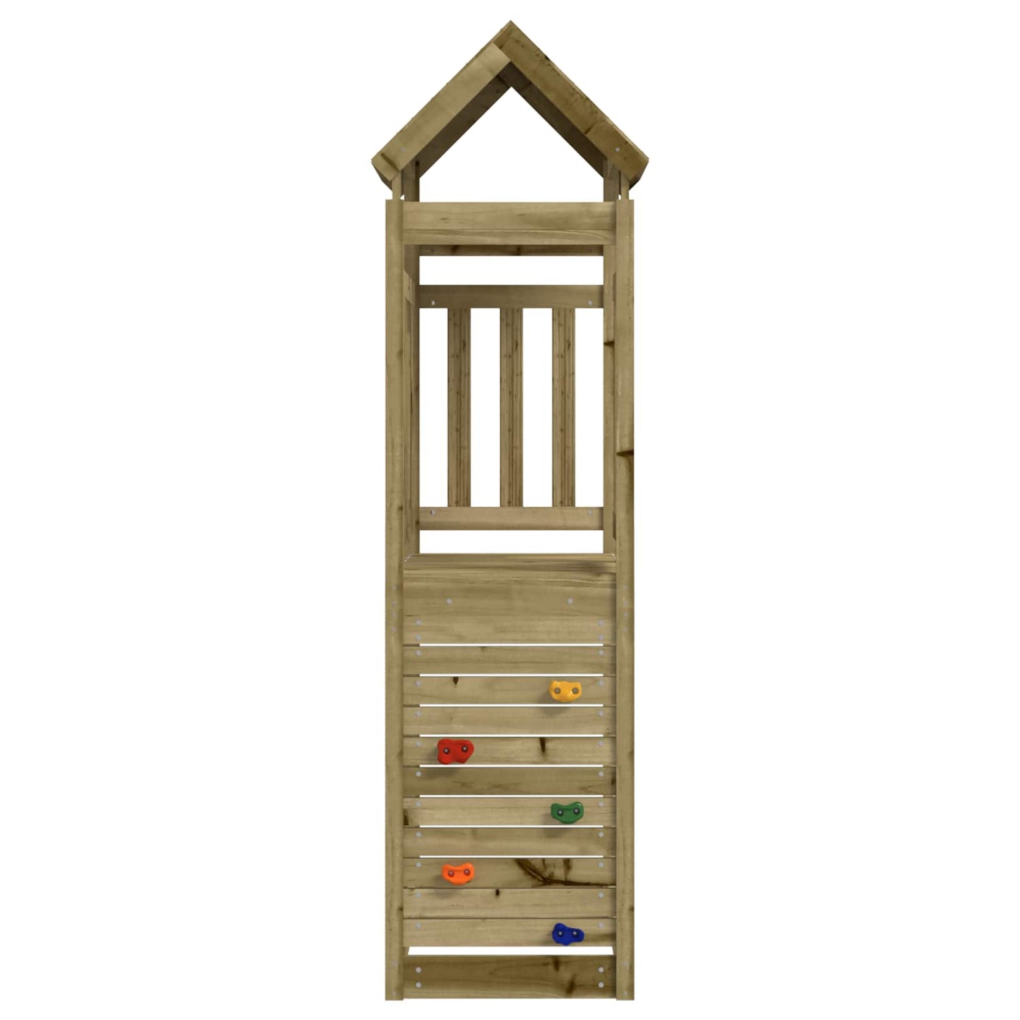 vidaXL Play Tower Brown 53 x 110.5 x 214 cm Solid Impregnated Wood