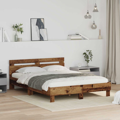 vidaXL Bed Frame Old Wood 160 x 200 cm Engineered Wood