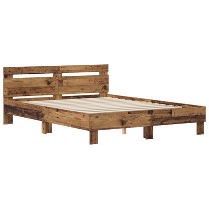 vidaXL Bed Frame Old Wood 160 x 200 cm Engineered Wood