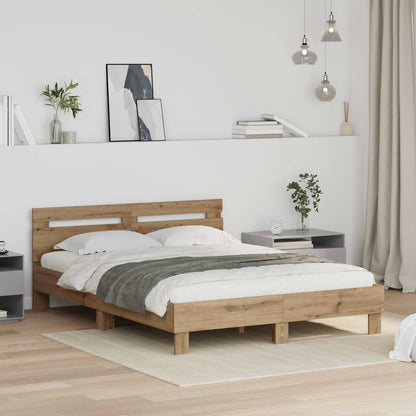 vidaXL Bed Frame Artisan Oak 160 x 200 cm Engineered Wood