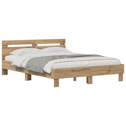 vidaXL Bed Frame Artisan Oak 160 x 200 cm Engineered Wood