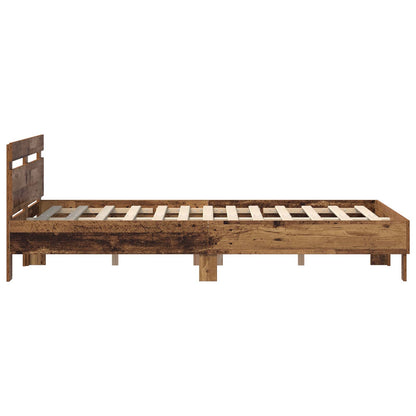 vidaXL Bed Frame Old Wood 140 x 200 cm Engineered Wood