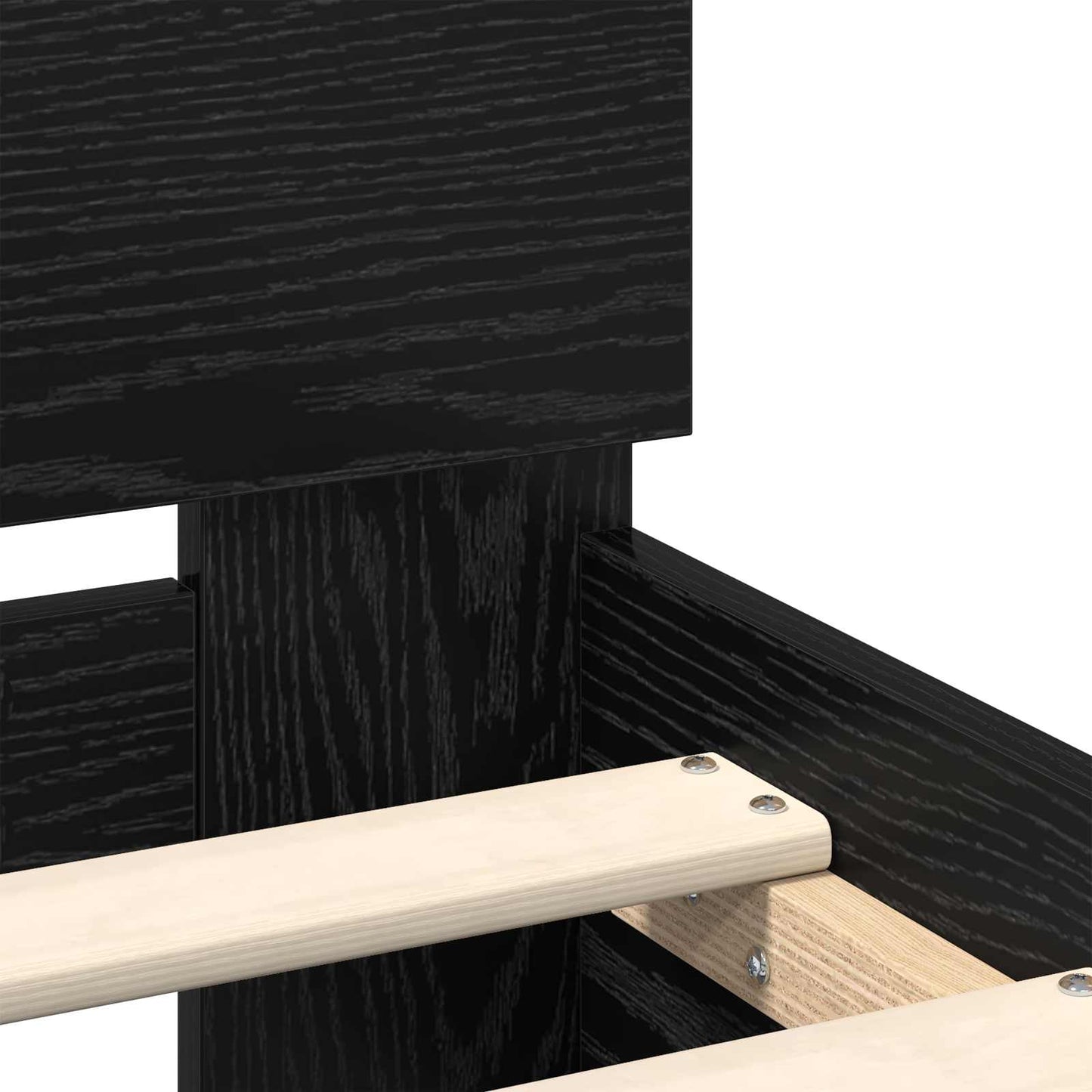 vidaXL Bed Frame Black Oak 140 x 200 cm Engineered Wood