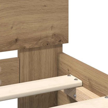 vidaXL Bed Frame Artisan Oak 120 x 200 cm Engineered Wood