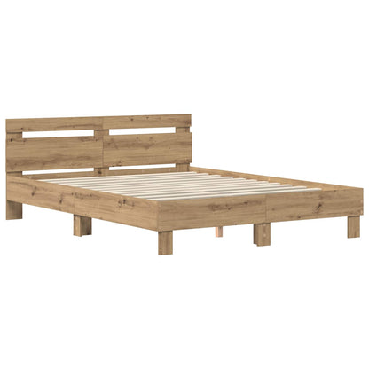 vidaXL Bed Frame Artisan Oak 120 x 200 cm Engineered Wood