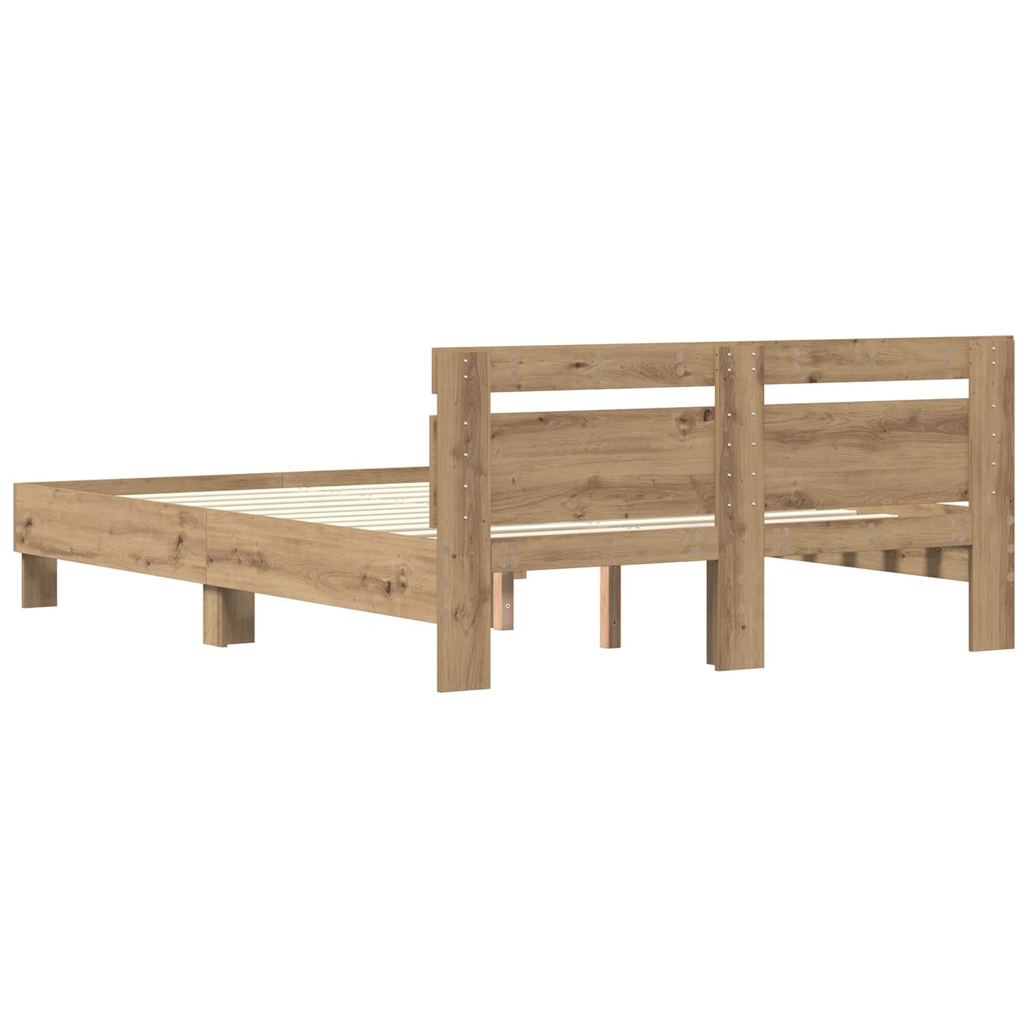 vidaXL Bed Frame Artisan Oak 120 x 200 cm Engineered Wood