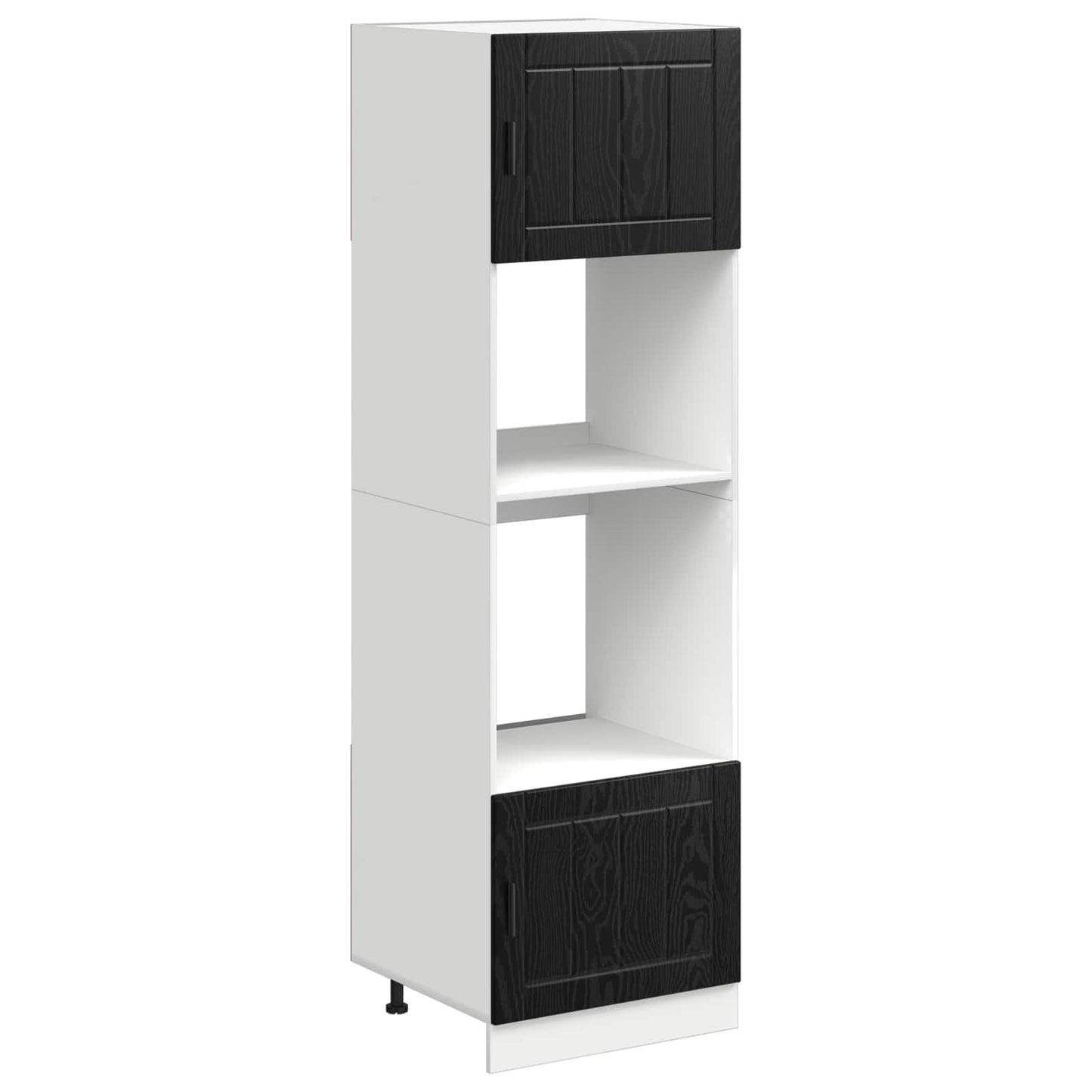 vidaXL Oven Cabinet PORTO Black Oak 60 x 57 x 207 cm Engineered Wood