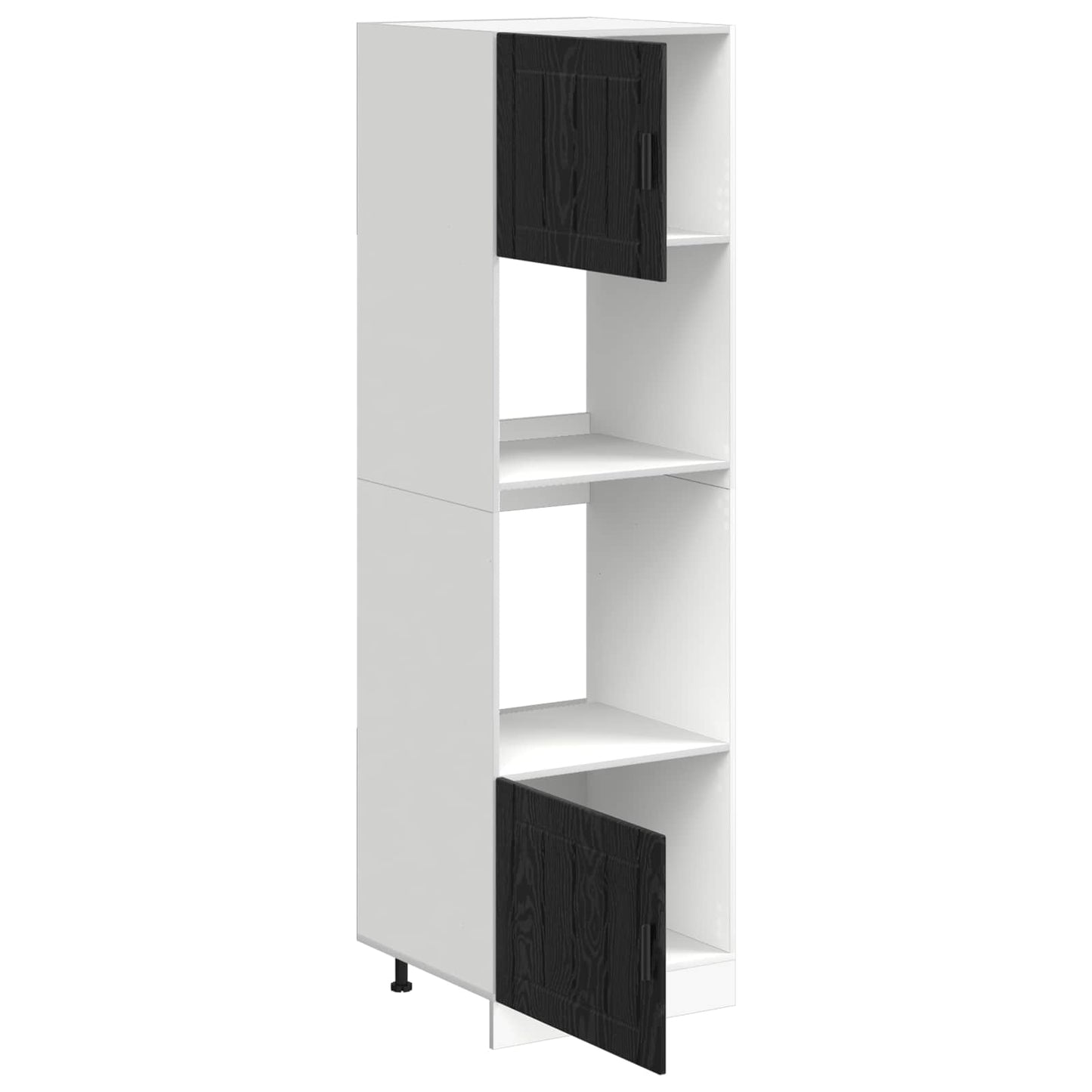 vidaXL Oven Cabinet PORTO Black Oak 60 x 57 x 207 cm Engineered Wood