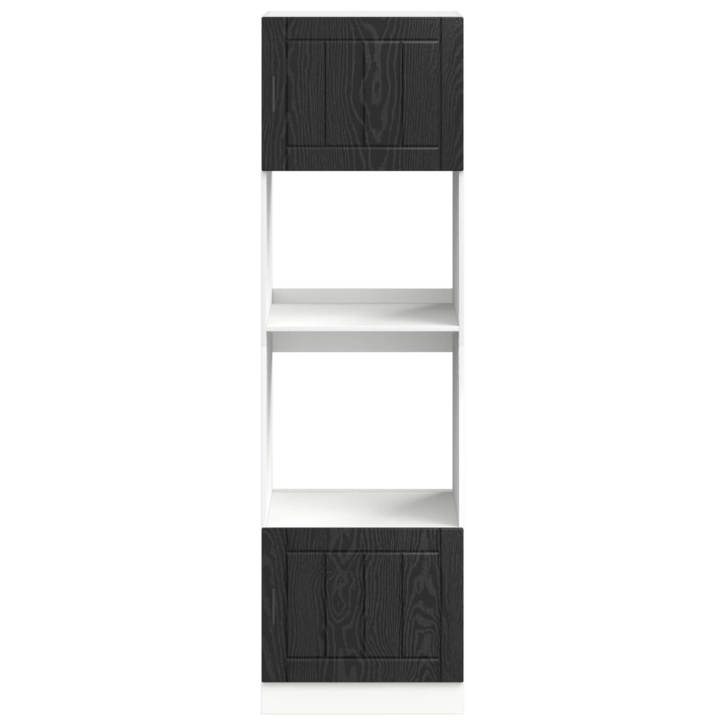 vidaXL Oven Cabinet PORTO Black Oak 60 x 57 x 207 cm Engineered Wood